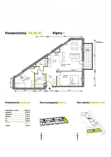 3 pokoje z balkonem – Warszawa Włochy