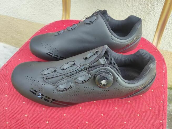 Buty Rowerowe Sportowe obuwie szosowe czarne kolarskie Tabolu