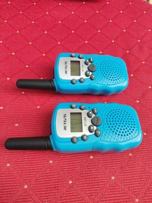 Walkie Talkie niebieskie krótkofalówki RT388 dla Dzieci