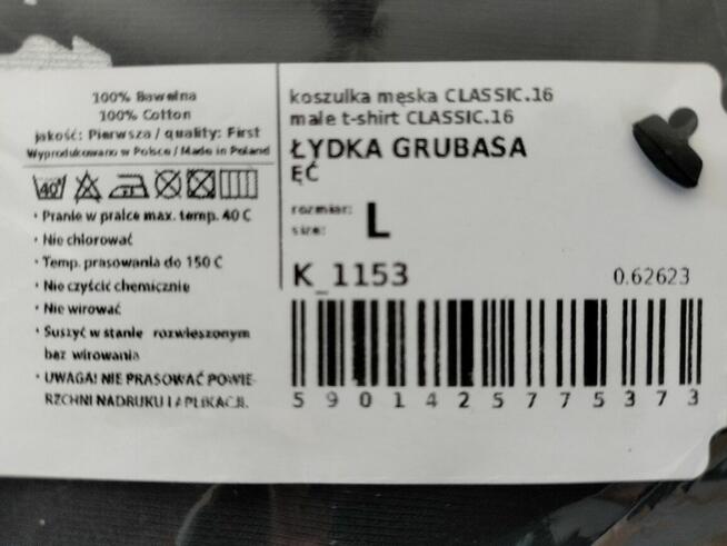 Nowa koszulka męska zespołu Łydka Grubasa rozmiar L