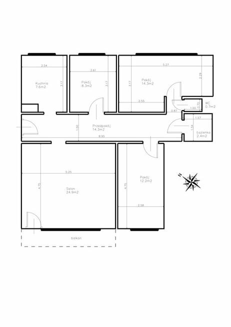 Sprzedam mieszkanie 4-pokojowe 84,95m2 - osiedle WIDOK