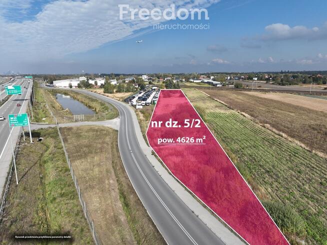 Działka inwestycyjna przy ekspresówce S7, asfalt