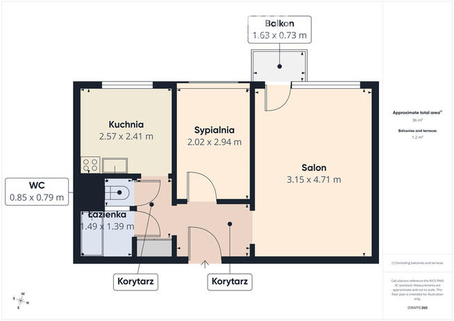 Pierwsze mieszkanie lub inwestycja 36 m2