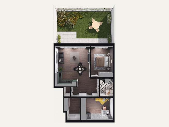 Apartament z ogródkiem 62,66 m2 > ul. Sandomierska