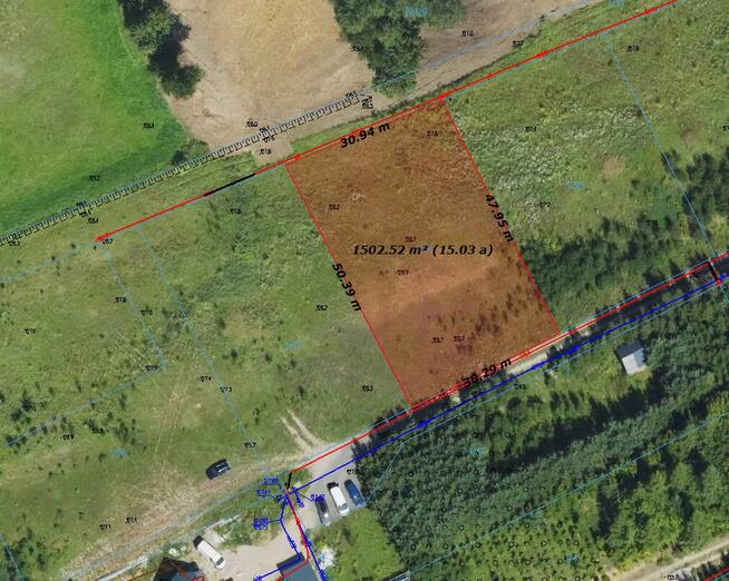 Laski Wielkie działki 1500m² , 8km od Ełku