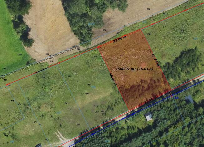 Laski Wielkie działki 1500m² , 8km od Ełku