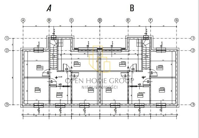 Nowoczesny bliźniak 118,9 m² (5M) | Pompa ciepła