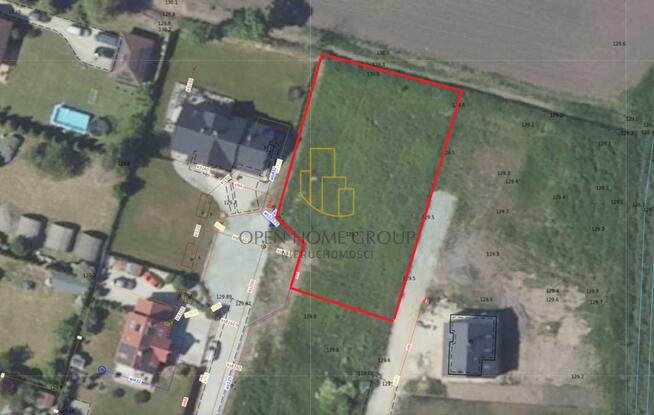 Żórawina, działka budowlana 1531 m2, media