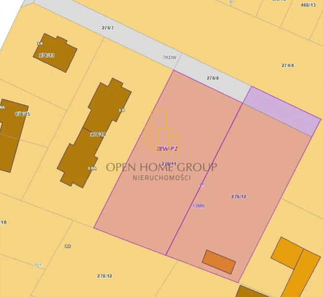 Żerniki Wrocławskie, działka budowlana 1305 m2
