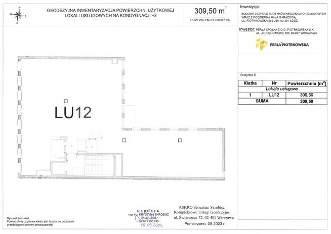 Budynek usługowy ul.Piotrkowska 256