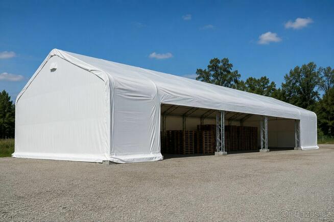 Hala plandekowa 10 × 24,4 × 6,1 m – dach dwuspadowy,