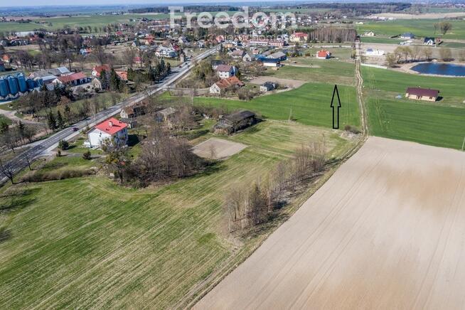 Działka budowlana 1128 m², Gościszewo, media w dro