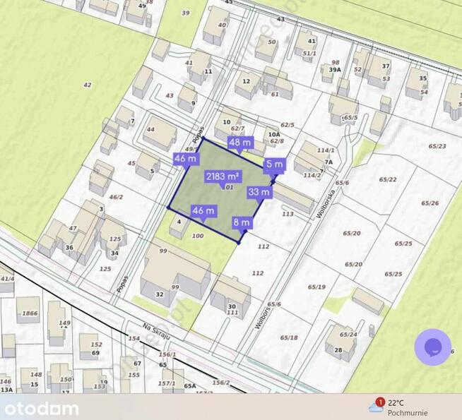 Grunt inwestycyjny 3418 m² z obowiązującym MPZP Warszawa