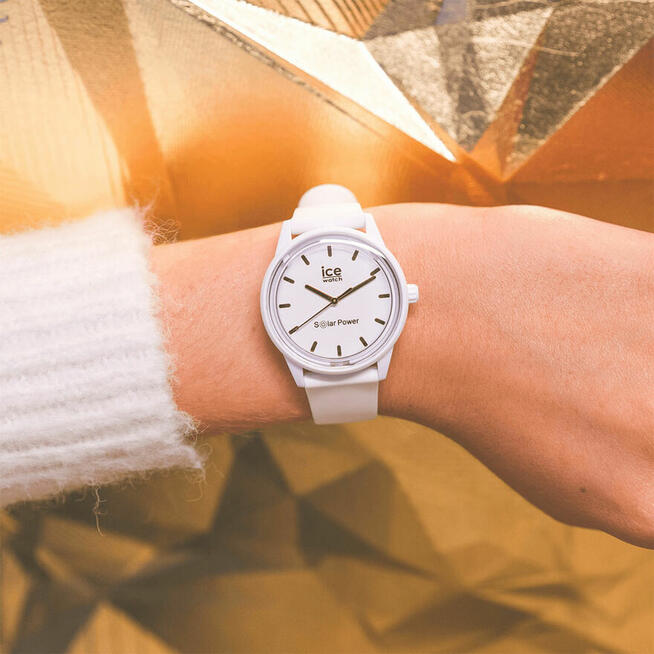 Zegarek damski ice watch solar power 018474 biały złoty