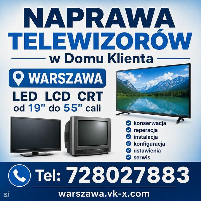 Naprawa Telewizorów Warszawa Ursynów 728-027-883 Serwis RTV