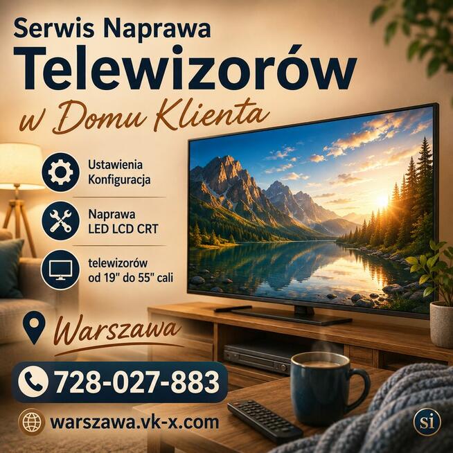 Naprawa Telewizorów Warszawa Mokotów 728-027-883 Serwis RTV