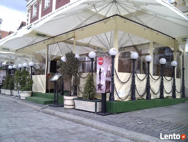 Ogródki piwne zabudowa plandekowa