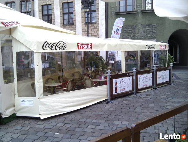 Ogródki piwne zabudowa plandekowa