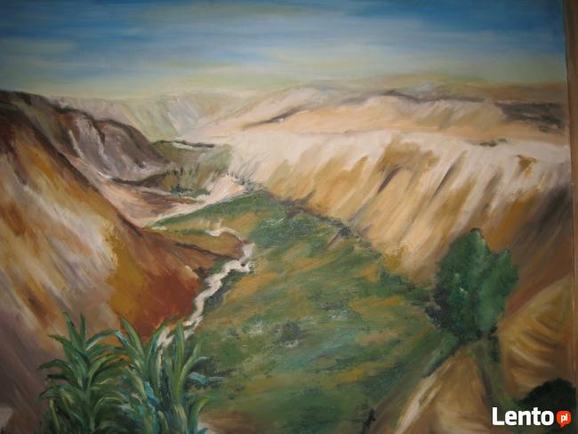 Obraz olejny ,,Pejzaż afrykański