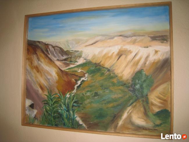 Obraz olejny ,,Pejzaż afrykański