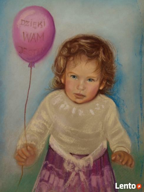 Portret dziecka. Maluje artysta plastyk.