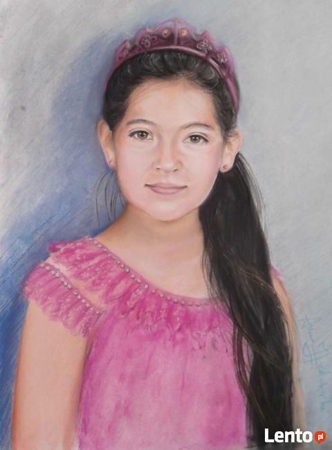 Portret dziecka. Maluje artysta plastyk.