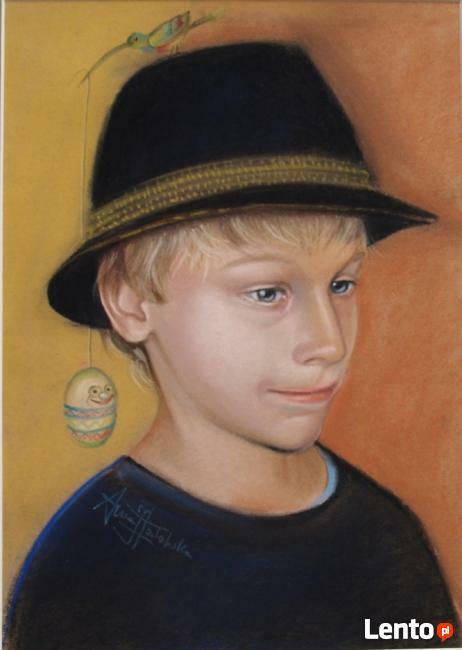 Portret dziecka. Maluje artysta plastyk.