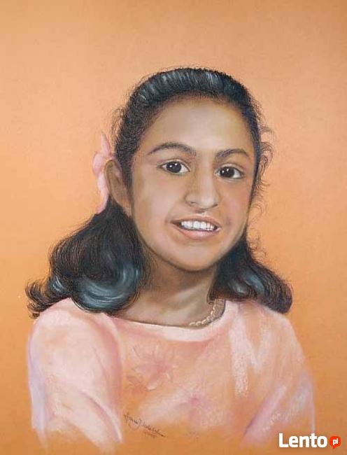 Portret dziecka. Maluje artysta plastyk.