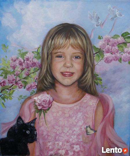 Portret dziecka. Maluje artysta plastyk.