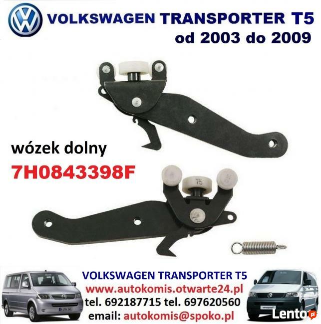 DOLNY Wózek zawias rolka drzwi przesuwnych VW TRANSPORTER T5