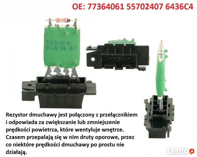 Opornik rezystor wentylatora dmuchawy FIAT FIORINO III 2008-
