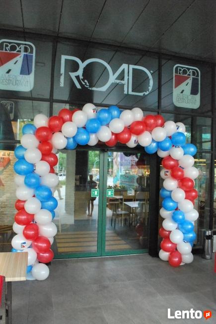 Bramy z balonów łuki balonowe dekoracje weselne slubne przyj