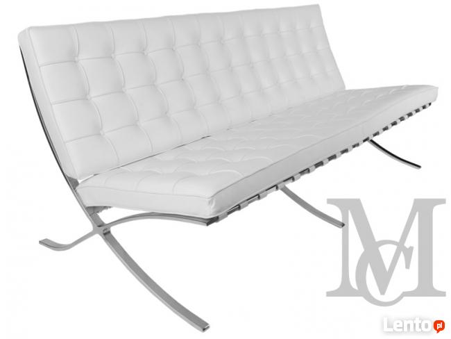 Sofa inspirowana projektem Barcelona 3-osobowa 100% skóra