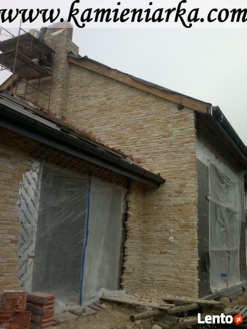 elewacja z kamienia, ogrodzenie z piaskowca,kamieniarstwo