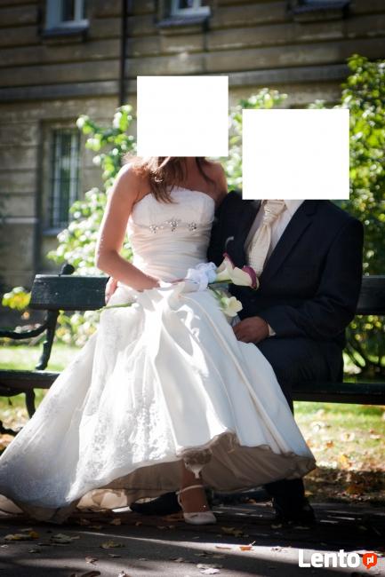 Suknia śubna, rozm 36 - 38, kolor ecru