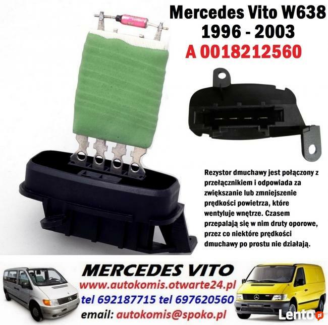 Opornik dmuchawy rezystor nagrzewnicy MERCEDES VITO W638 96-
