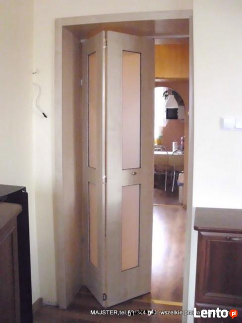 DRZWI SKŁADANE/łamane NA WYMIAR+MONTAŻ w 10dni GLIWICE+25 km