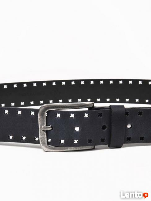 granatowy pasek męski Top Secret 100% skóra