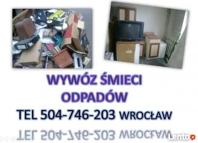 Wywóz gruzu z wyniesieniem do kontenera, Wrocław, cena,