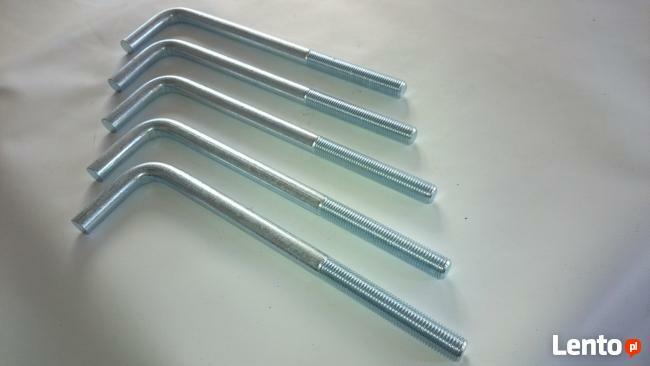 Łącznik murłaty, kotwa, szpilka, śruba, kotwa typu L Ø