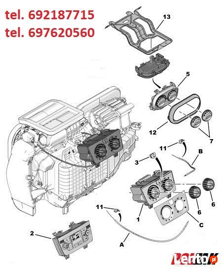 Panel sterowania nawiewem KLIMATYZACJI PEUGEOT BOXER 2006-