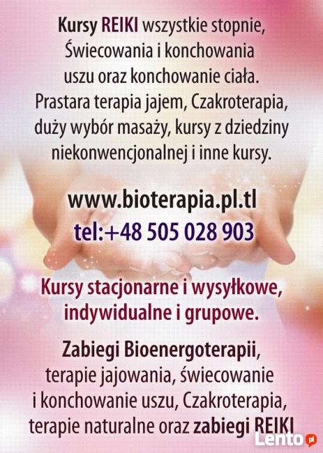 kurs Świecowanie konchowanie uszu Biomasażu REIKI masażu