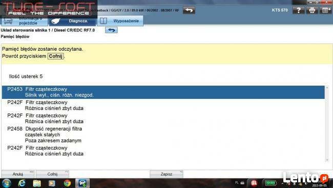Usuwanie filtra DPF Mazda 6, 5 LUBLIN