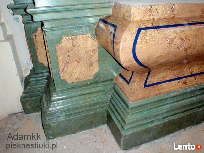 Stiukowy marmur ścian, kolumn.Nowa technologia.AdamK