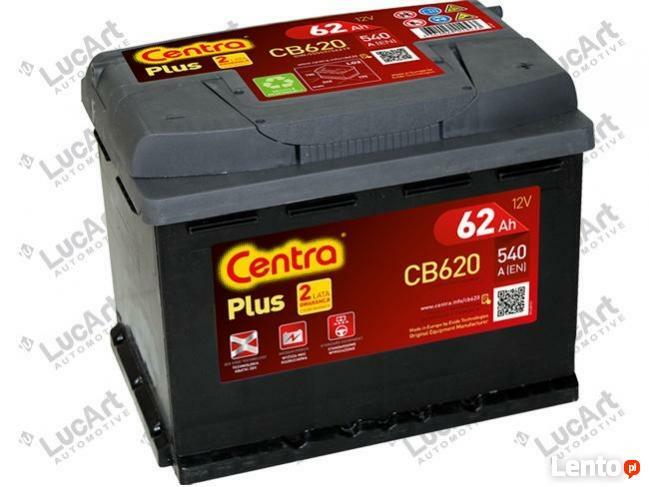 Akumulator Centra Plus 62AH 540A CB620 GWAR. 2LATA Katowice