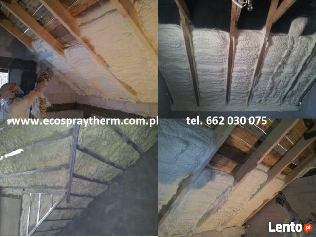 Ocieplenie poddasza dachu pianka PUR