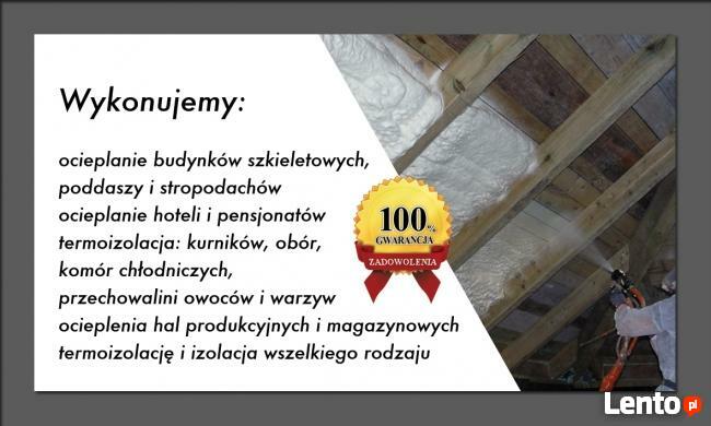 Ocieplenie dachu poddasza pianka PUR