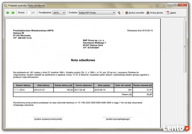 Rachunek-program do wystawiania rachunków oraz faktur bez VA