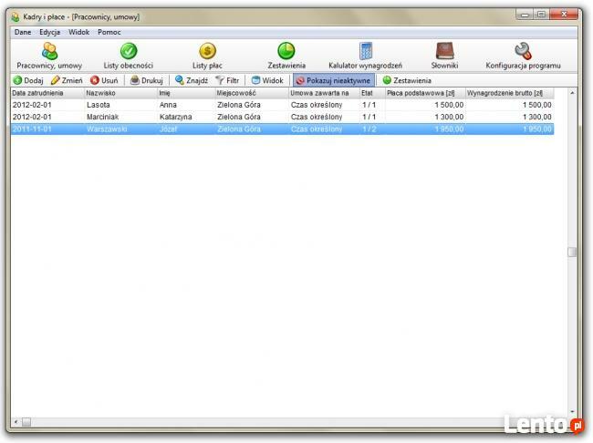 Kadry i Płace -program kadrowo-płacowy