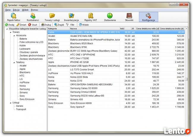 Sprzedaż i Magazyn - Fakturowanie z obsługą magazynu, Faktur